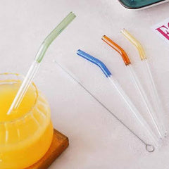 Rainbow Glass Straw Set