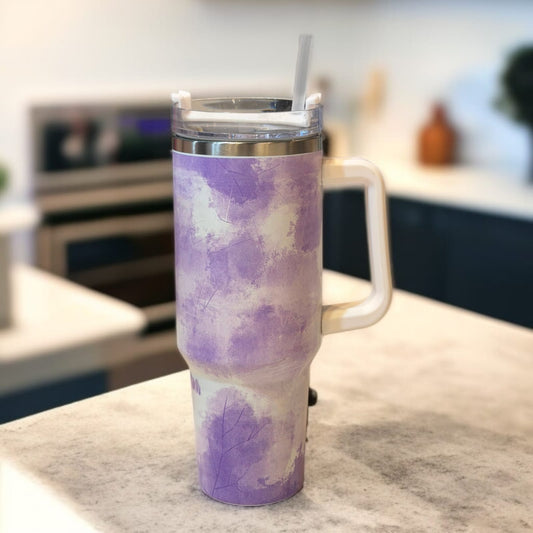 Thermos Cup & Tumbler-White Purple