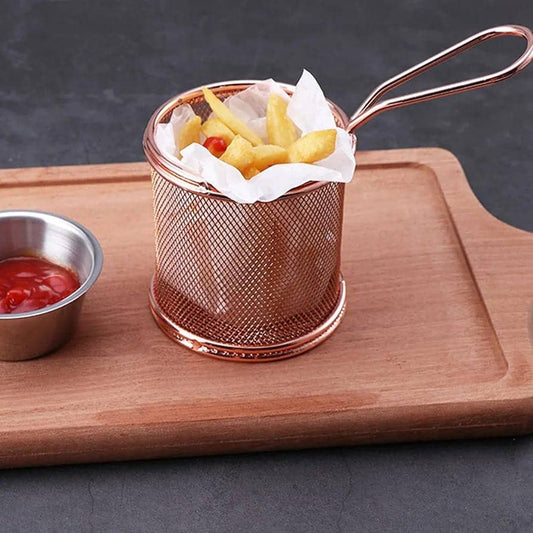 Stainless Steel French Fries Basket(Copper)