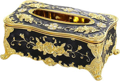 European Style Tissue Paper Box Case-Black Golden