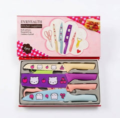 6-Piece Hello Kitty kitchen Knife Set