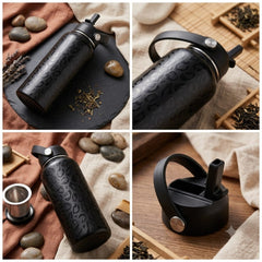 Insulated Sports Water Bottle-Black