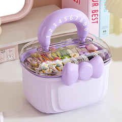 Double Layer Accessories Storage Box-Purple