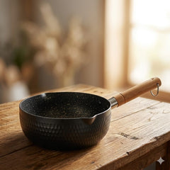 Non-Stick Milk Pot with Handle Black 16CM
