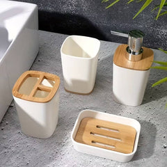 4 Pcs Bathroom Set-White