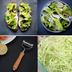 2 in 1 Multipurpose Wooden Handle Peeler