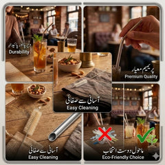 4 Pcs Stainless Steel Straw