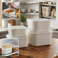 4-Piece Kitchen Storage Box Set-White