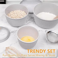 4-Piece Storage Box Set Round-Grey