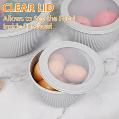 4-Piece Storage Box Set Round-Grey