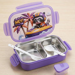 Two Compartment Stainless Steel Lunch Box