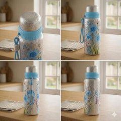 Titanium-Coated Insulated Bottle-Blue
