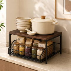 Sliding Kitchen Storage Counter Organizer
