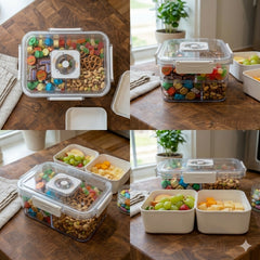 2 Grid Rectangle Snack Storage Box