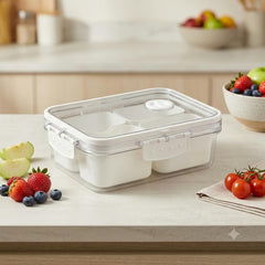 4 Compartment Rectangle Snack Storage Box