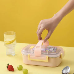 2 Compartment Lunch Box-Pink