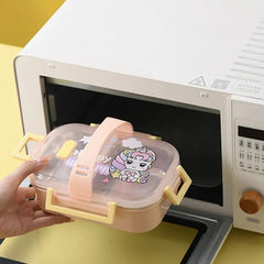 2 Compartment Lunch Box-Pink