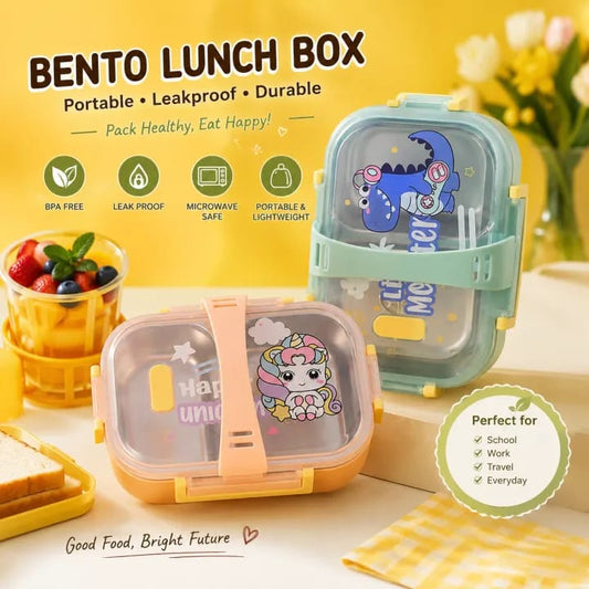 2 Compartment Lunch Box-Pink