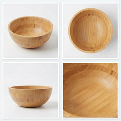 Bamboo Wooden Serving Bowl (Round)-D3