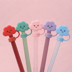 Silicone Straw Cover Cap (Cloud Design)