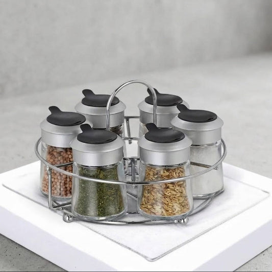 Spice Jar 7pc Set With Stand
