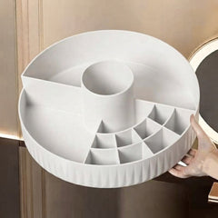 360° Rotating Cosmetic Display Tray-White