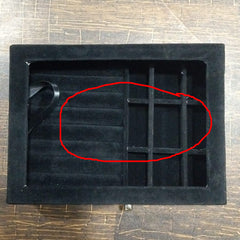 Minor Damage Velvet Clear Lid Jewelry Organizer