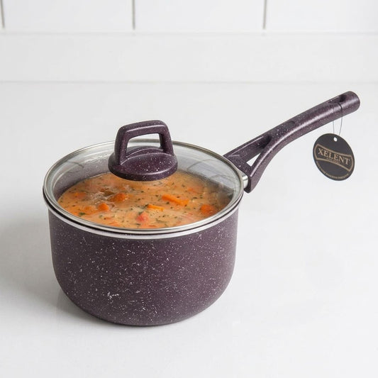 Xelent Marble Coated Sauce Pan-18cm