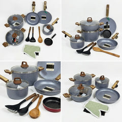 14 Pcs Nonstick Cookware Set -Blue