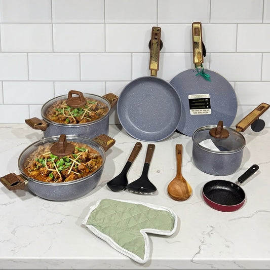 14 Pcs Nonstick Cookware Set -Blue