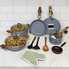 14 Pcs Nonstick Cookware Set -Blue