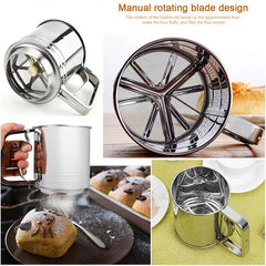 Handheld Stainless Steel Cup Mesh Flour Strainer Medium
