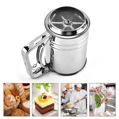Handheld Stainless Steel Cup Mesh Flour Strainer Large