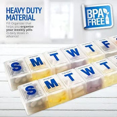 Weekly 7 Day Mini Tablet Pill Box - Long
