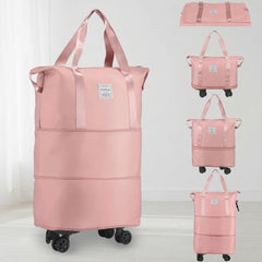 Expandable Duffel Bag with Rolling Wheels