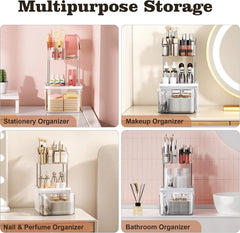 2 Layer Makeup Cosmetic Organizer With Drawer