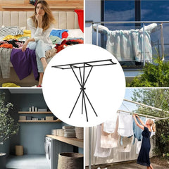X Shaped Folding Double Pole Clothes Drying Rack