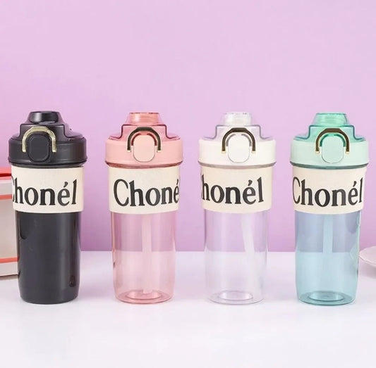 Chonel Straw Water Bottle