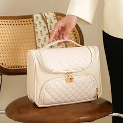 Cosmetic Bag with Hanging Hook-White