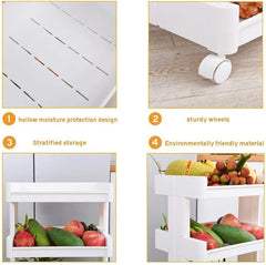 3 Tier Multifunctional Storage Trolley