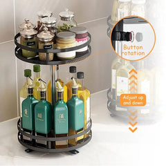 2 LAYER 360° ROTATABLE METAL STORAGE ORGANIZER (Round)