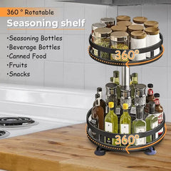 2 LAYER 360° ROTATABLE METAL STORAGE ORGANIZER (Round)