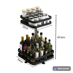 2 LAYER 360° ROTATABLE METAL STORAGE ORGANIZER(SQUARE)