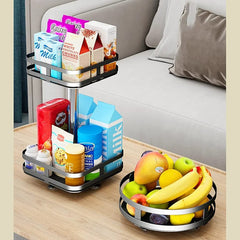 2 LAYER 360° ROTATABLE METAL STORAGE ORGANIZER(SQUARE)