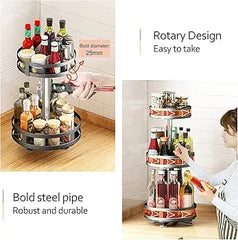 3 LAYER 360° ROTATABLE METAL STORAGE ORGANIZER(Round)