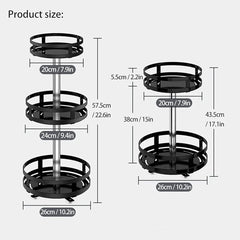 3 LAYER 360° ROTATABLE METAL STORAGE ORGANIZER(Round)