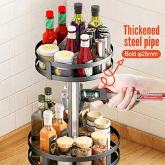 3 LAYER 360° ROTATABLE METAL STORAGE ORGANIZER(Round)
