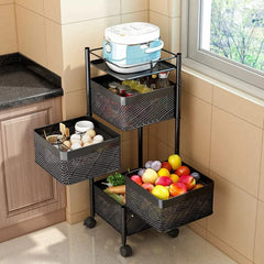 Premium 4 Layer Trolly Rotatable - Square