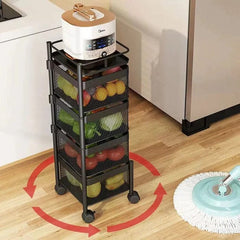 Premium 4 Layer Trolly Rotatable - Square