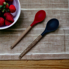 Wooden Handle Silicone Spoon